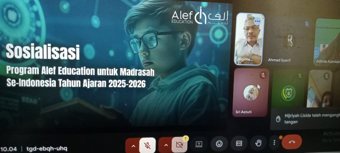 Kepala MIN 1 Tebo Beserta Staf Tata Usaha Ikuti Sosialisasi Alef Education Nasional