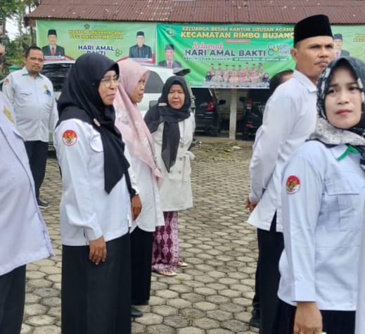 Guru MIN 1 Tebo Ikuti Gladi Bersih Penganugerahan Satya Lencana 10 Tahun Dengan Semangat