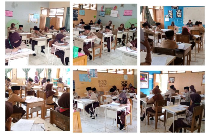 Siswa Kelas VI MIN 1 Tebo Antusias Laksanakan Ujian Madrasah Pada Hari Terakhir