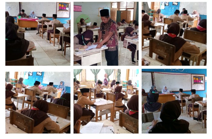 Dewan Guru MIN 1 Tebo Laksanakan Tugas Mengawas Ujian Madrasah Dengan Penuh Antusias