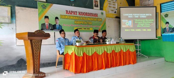 Kepala MIN 1 Tebo Hadiri Pertemuan Forum Komunikasi Kepala Madrasah (FKKM) di MAN 2 Tebo