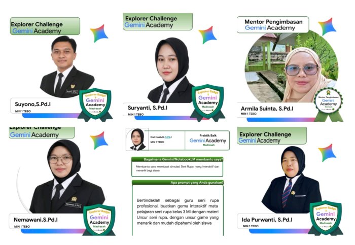 Dewan Guru MIN 1 Tebo Raih Penghargaan Pelatihan AI Gemini Academy (GEMA AI) Tahun 2026 Dewan Guru MIN 1 Tebo Raih Penghargaan Pelatihan AI Gemini Academy (GEMA AI) Tahun 2026