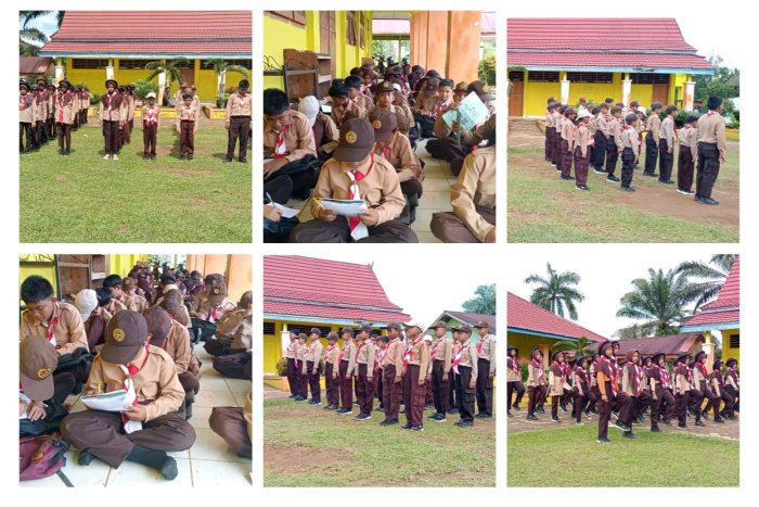 Siswa Kelas IV dan V MIN 1 Tebo Ikuti Pelaksanaan Ektrakurikuler Pramuka Dengan Antusias