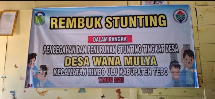 Pembina UKS MIN 1 Tebo Hadiri Rembuk Stunting di Desa Wanamulya Pembina UKS MIN 1 Tebo Hadiri Rembuk Stunting di Desa Wanamulya