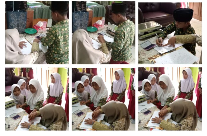 Seluruh Siswa Kelas VI MIN 1 Tebo Lulus Seratus Persen, Gelar Sidik Jari SKL Bersama Staf TU