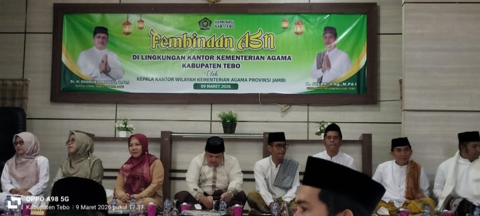 Kepala MIN 1 Tebo Hadiri Pembinaan ASN Di Lingkungan Kantor Kementerian Agama Kabupaten Tebo