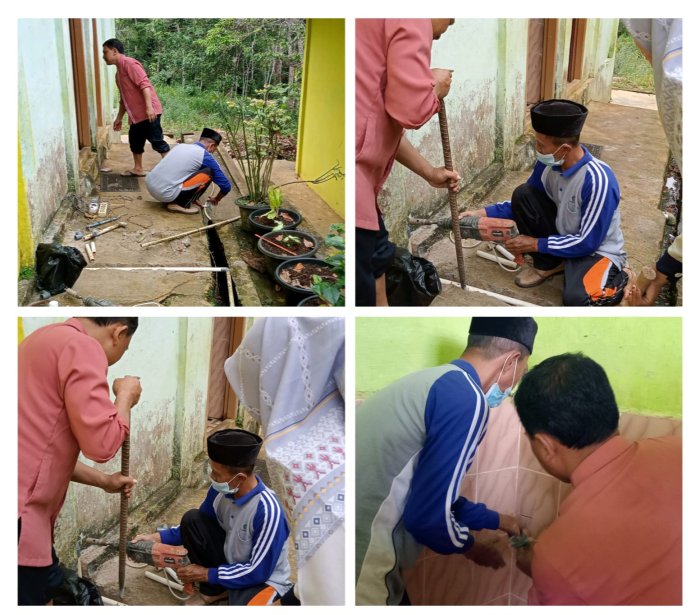 MIN 1 Tebo Laksanakan Kegiatan Gotong Royong Bersama  Perbaiki Fasilitas di Madrasah
