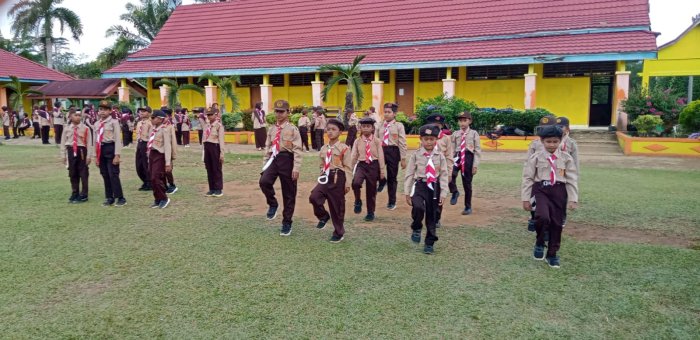 Pramuka MIN 1 Tebo Secara Rutin Tingkatkan Latihan LKBB