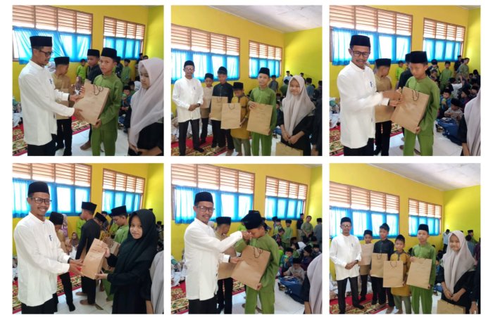 Kepala MIN 1 Tebo Berikan Reward Kepada Pemenang Lomba Pada Peringatan Maulid Nabi Muhammad SAW 1448 H