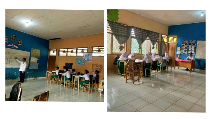 Siswa Kelas VIA MIN 1 Tebo Pelajari Matematika,Pahami Pengurangan Pecahan Bersama Wali Kelas