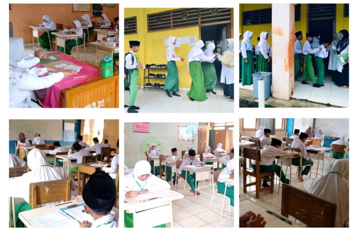 Siswa Kelas VI MIN 1 Tebo Antusias Ikuti Pelaksanaan Ujian Madrasah (UM) Pada Hari Kedua