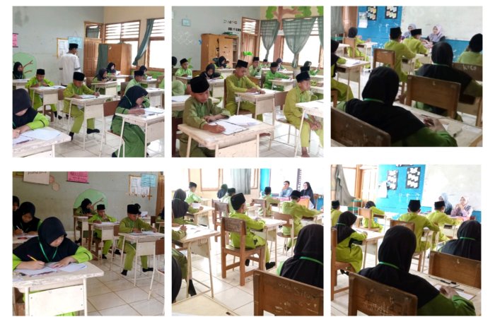 Siswa Kelas VI MIN 1 Tebo Kerjakan Soal Dengan Baik, Sukseskan Pelaksanaan Ujian Pada Hari Kelima