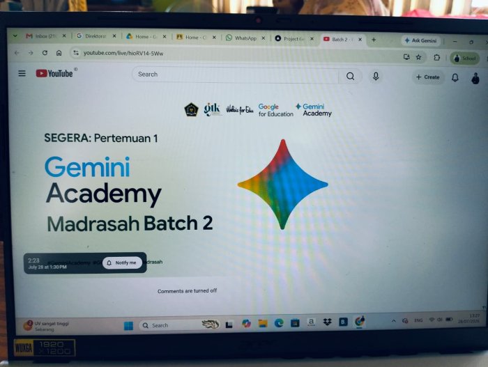 Sejumlah Dewan Guru MIN 1 Tebo Aktif Ikuti Pelatihan Gemini Academy Batch 2 di Madrasah Sejumlah Dewan Guru MIN 1 Tebo Aktif Ikuti Pelatihan Gemini Academy Batch 2 di Madrasah