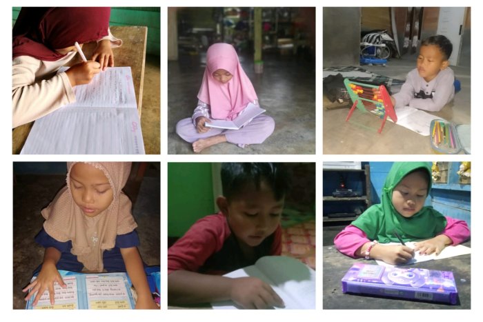 Siswa MIN 1 Tebo Laksanakan Pembelajaran Daring, Tak Surutkan Semangat Menuntut Ilmu