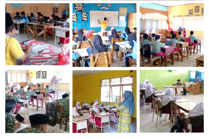 Siswa MIN 1 Tebo Antusias Ikuti Pelaksanaan Ulangan Harian di Ruang Kelas Bersama Dewan Guru