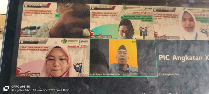 Kepala MIN 1 Tebo, Menjadi Mentor Aktualisasi CPNS Balai Diklat Padang Kepala MIN 1 Tebo, Menjadi Mentor Aktualisasi CPNS Balai Diklat Padang