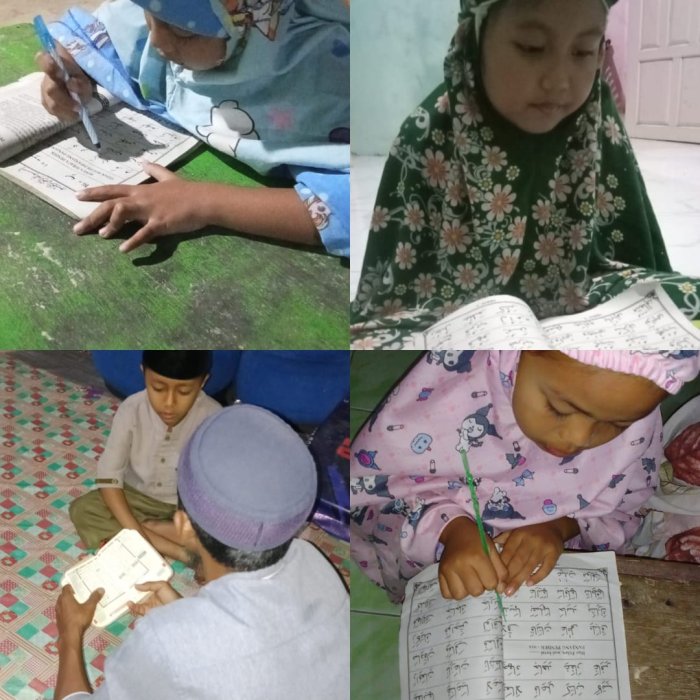 Orang Tua  Pandu Siswa Secara Langsung Laksanakan Belajar Mengaji di Rumah